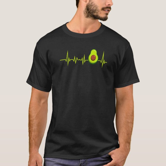 T-shirt Impression graphique Avocado Heartbeat Pour Addict (Devant)