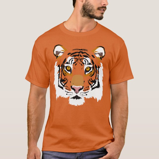 T-shirt Impression graphique Tiger Face (Devant)