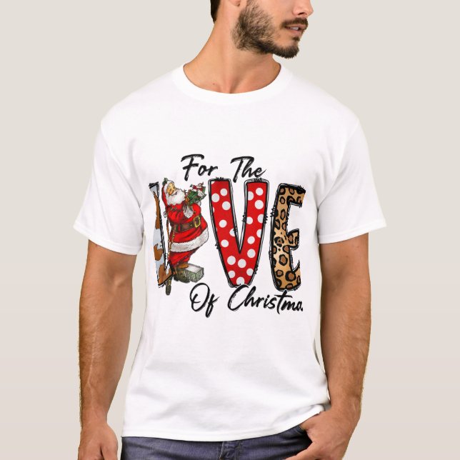 T-shirt Impression léopard AMOUR de Noël Buffalo carreau H (Devant)