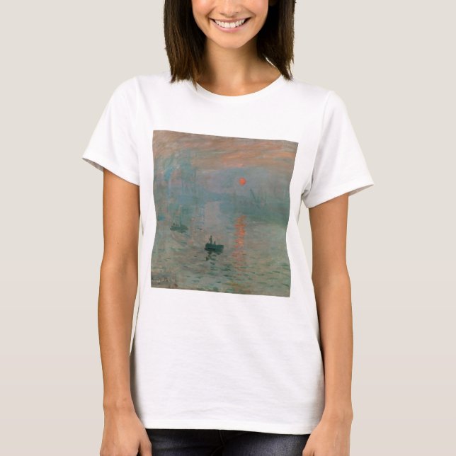 T-shirt Impression, lever de soleil par Claude Monet (Devant)