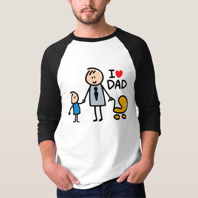 T-shirt Impression Love Daddy (Devant)