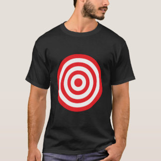 T-shirt Impression sur cible bullseye rouge devant derrièr