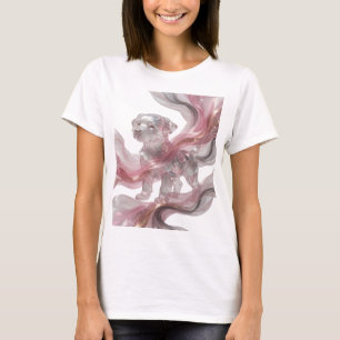 T-shirt Impression tendance CHIOT GLACÉ Argent