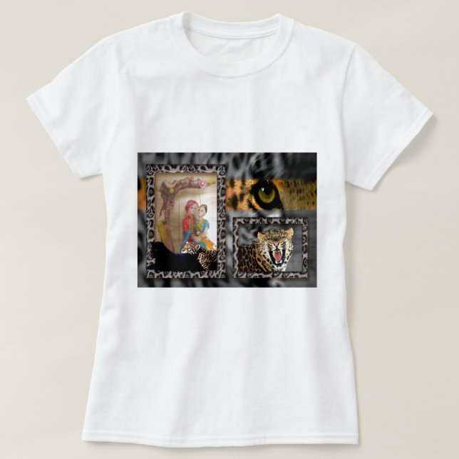 T-shirt Impression Tiger & Couple Art (Design devant)