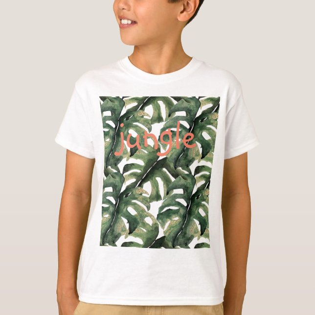 T-shirt Impression tropicale en aquarelle (Devant)