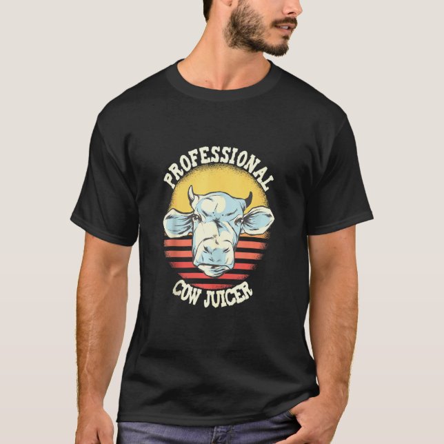 T-shirt Impression vache Professionnel Juicer Vache Laitiè (Devant)