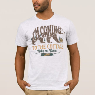 T-shirt Impression Vintage Je Vais Venir Au Chalet Café Vi