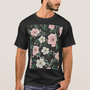 T-shirt Impression vintage : motif abstrait