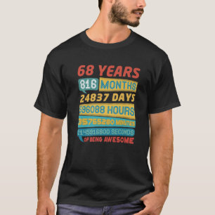 T-shirt Impressionnant 68 Ans Édition Limitée Vintage 68E