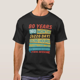 T-shirt Impressionnant 80 Ans Édition Limitée Vintage 80E