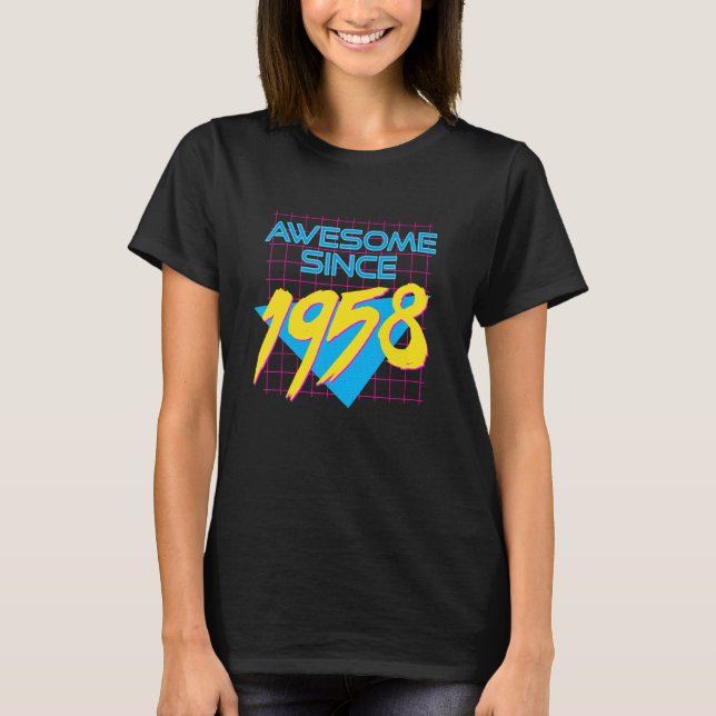 T-shirt Impressionnant depuis 1958 Cool 64 Ans Graphique (Devant)