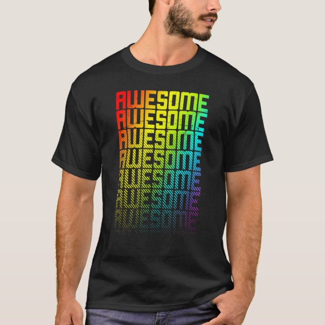 T-shirt Impressionnant Lgbtq+ Rainbow Gay pride Texte Fade (Devant)