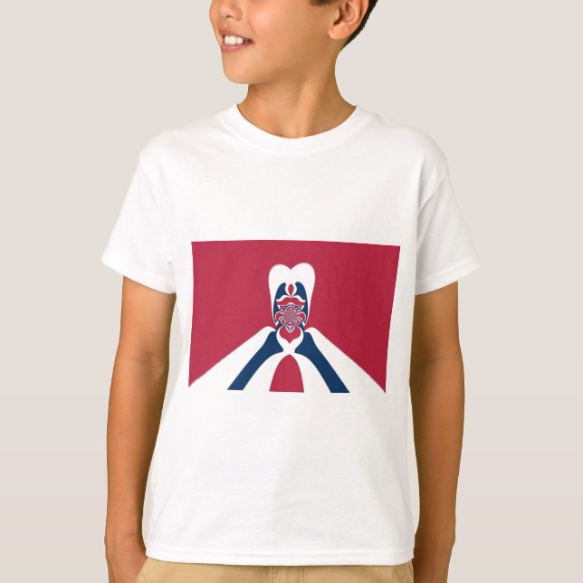 T-shirt Impressionnant tableau abstrait d'E.T. (Devant)