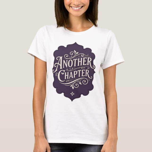 T-shirt Impressionnant violet impression "ANOTHER CHAPTER" (Devant)
