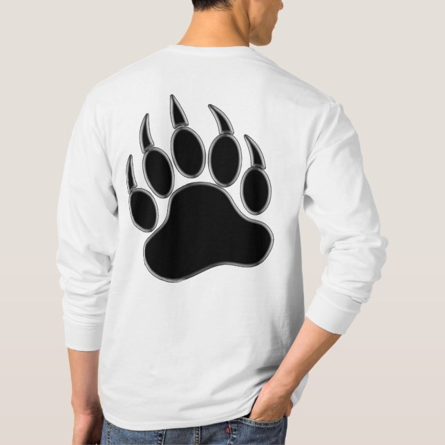 T-shirt Impressionnante empreinte de patte d'ours sur le d (Dos)