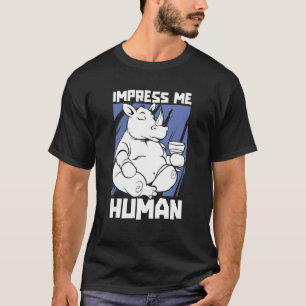 T-shirt Impressionnez-moi Faune humaine Chubby Animal Rhin