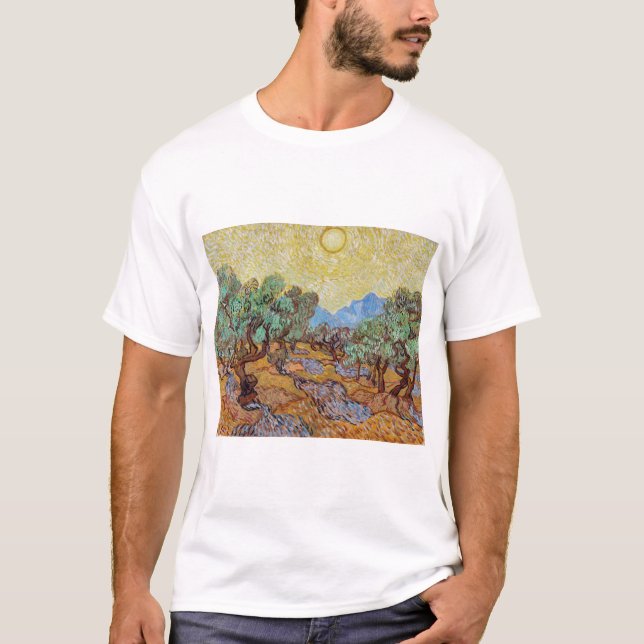 T-shirt Impressionnisme Vincent Van Gogh Olive Trees Fameu (Devant)