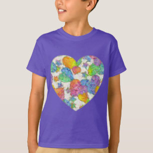 T-shirt Impressionniste Pastel Valentine Hearts