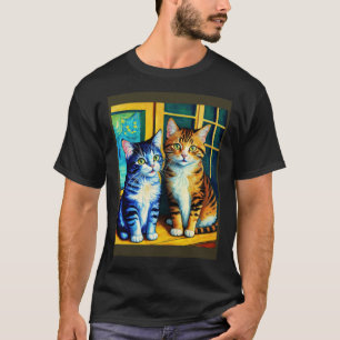 T-shirt Impressionniste Surréaliste Chat Impressionnisme C