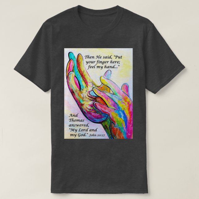 T-shirt Impressions à ongles dans ses mains (Design devant)