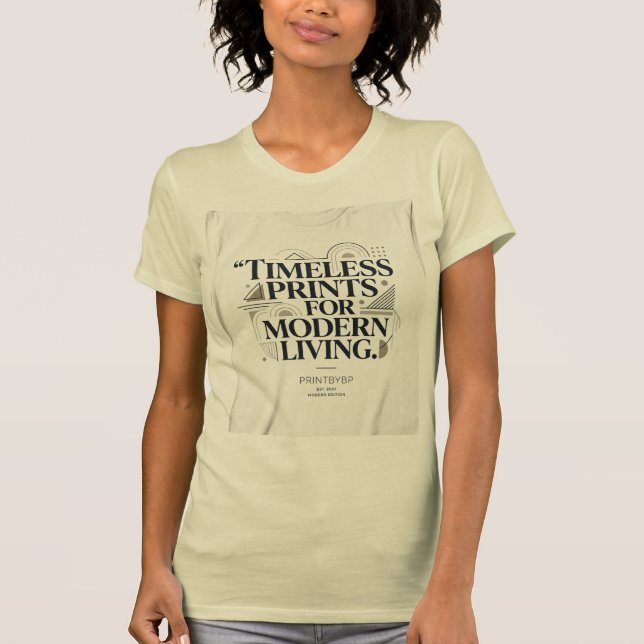 T-shirt Impressions Intemporelles pour un Mode de Vie Mode (Devant)