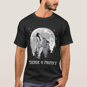 T-shirt Impressum Protéger et préserver les loups et les m