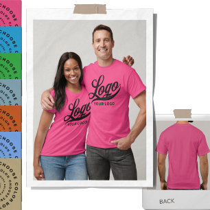 T-shirt Imprimante avant logo Entreprise Hommes Femmes Ros