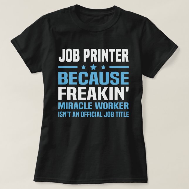 T-shirt Imprimante de travail (Design devant)