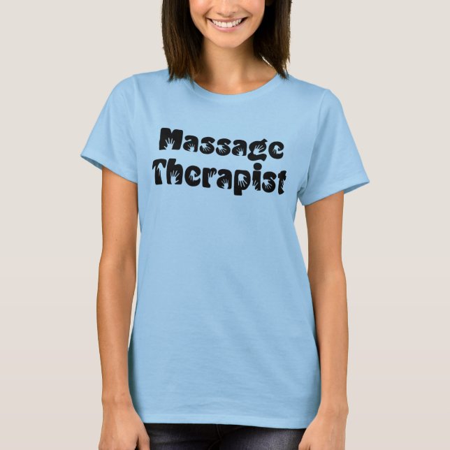 T-shirt Imprimantes à la main du massothérapeute (Devant)
