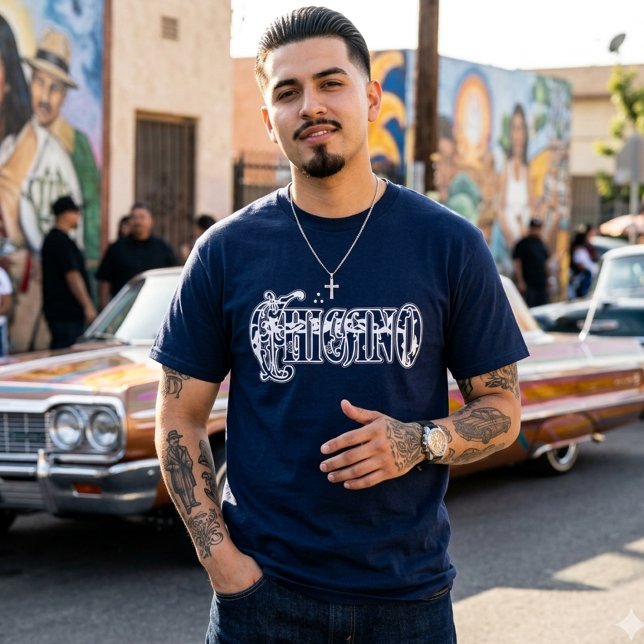 T-Shirt imprimé bandana Chicano (Chicano Bandana Print T-Shirt)