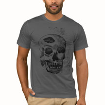 T-shirt imprimé bloc de bois de crâne