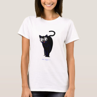 T-Shirt Imprimé Chat Lunettes