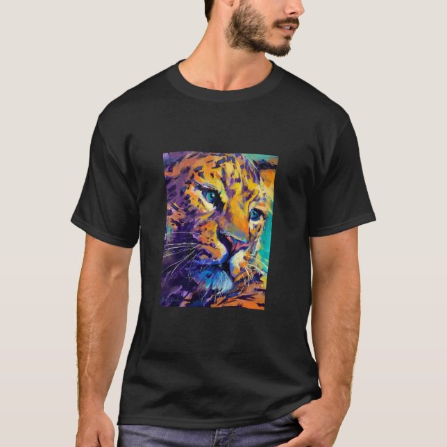 T-shirt imprimé Cheetah Vibrant (Devant)
