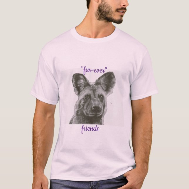 T-shirt imprimé chien (Devant)