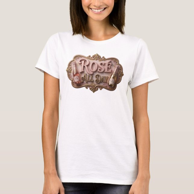 T-shirt Imprimé Cool Rose ROS ALL DAY (Devant)