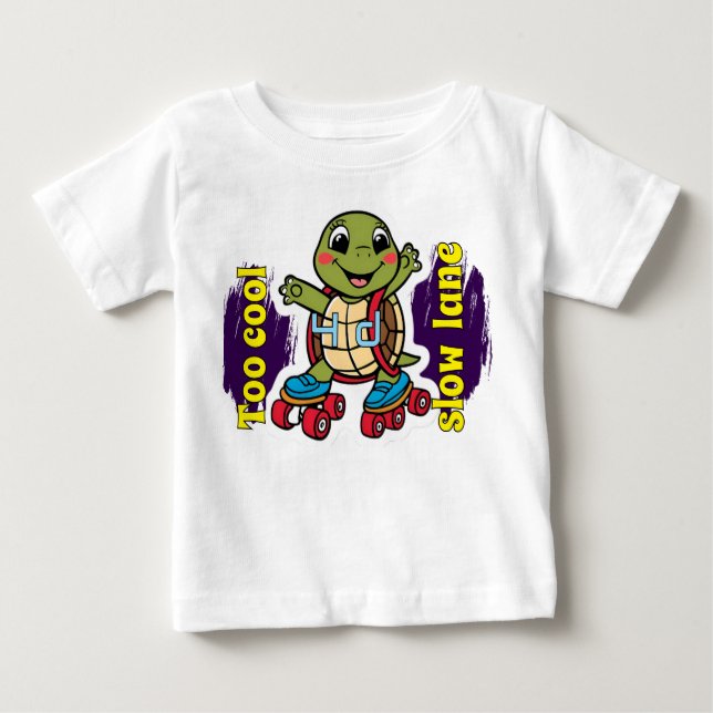 T-shirt imprimé de la Tortue mignonne pour bébé (Devant)