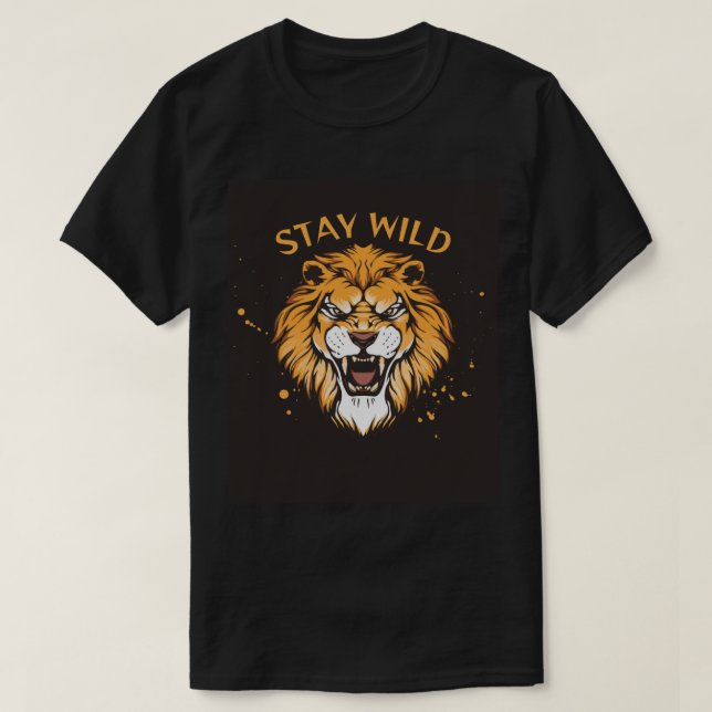 t-shirt imprimé de lion roi jungle (Design devant)