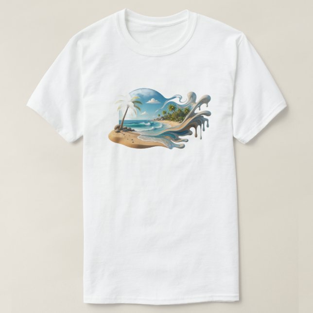 T-shirt Imprimé de mode ABSTRAIT de plage audacieux (Design devant)