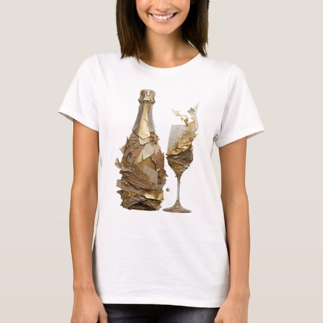 T-shirt Imprimé de mode ART ABSTRAIT Argent Chic (Devant)