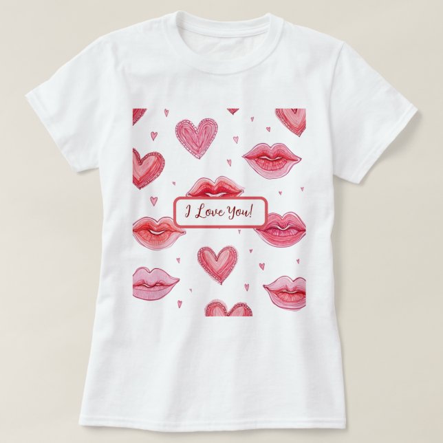 T-shirt imprimé de Valentine (Design devant)
