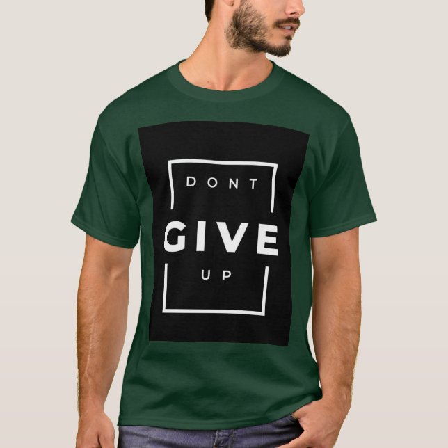 T-shirt imprimé Don't Give Up (Devant)