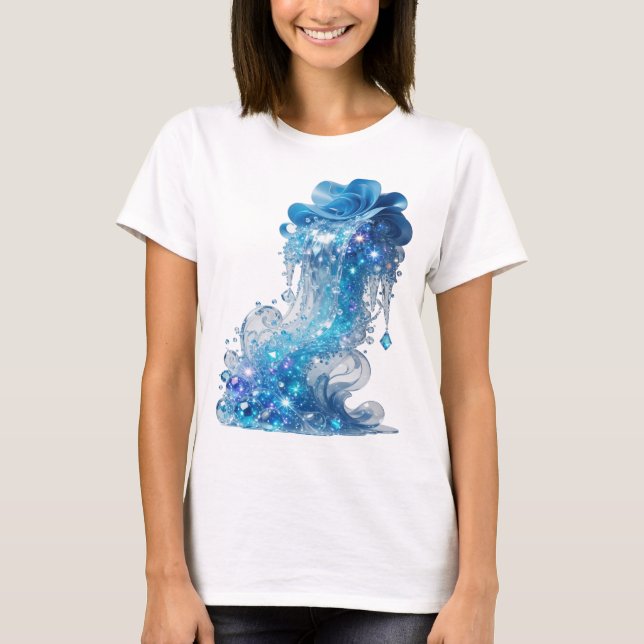 T-shirt Imprimé Edgy Blue BLUE ICE WAVE (Devant)