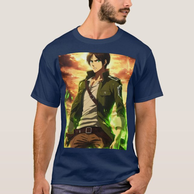 t-shirt imprimé eren yagers (Devant)