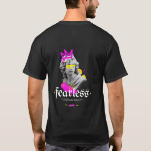 T-shirt Imprimé graphique gothique grec sans peur au dos
