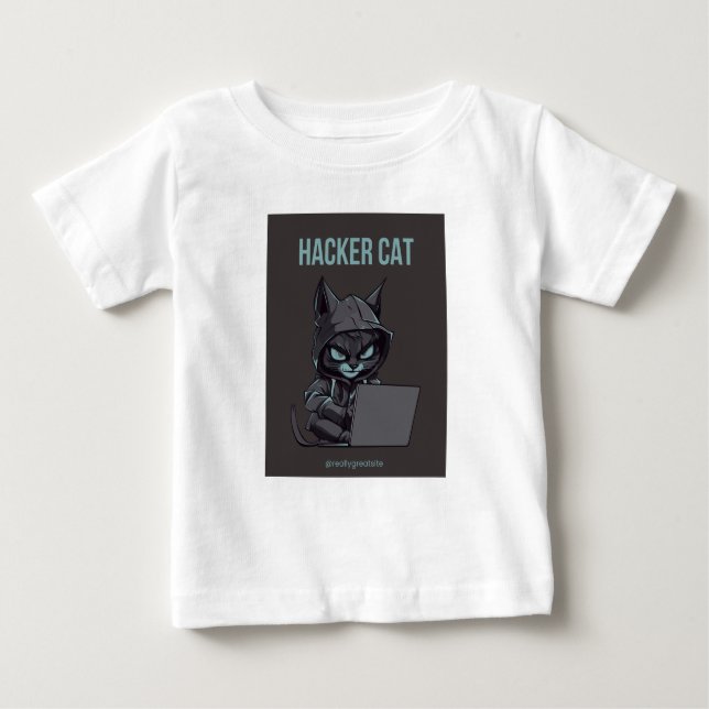 T-shirt imprimé Hacker cat (Devant)