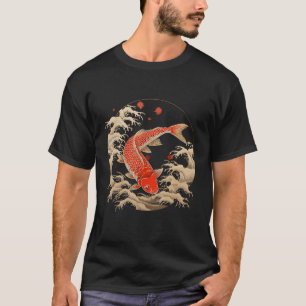T-shirt Imprimé japonais Koi Fish Art