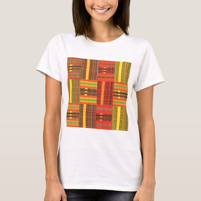 T-shirt imprimé kente african (Devant)