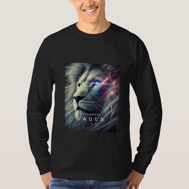 T-shirt imprimé Lion - imprimé design AI (Devant)