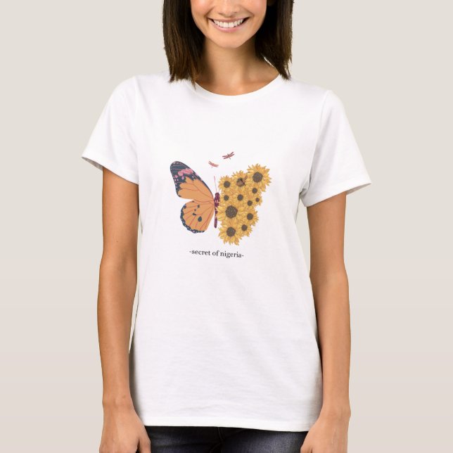 T-Shirt imprimé papillon 🦋 Graphique mignon et él (Devant)