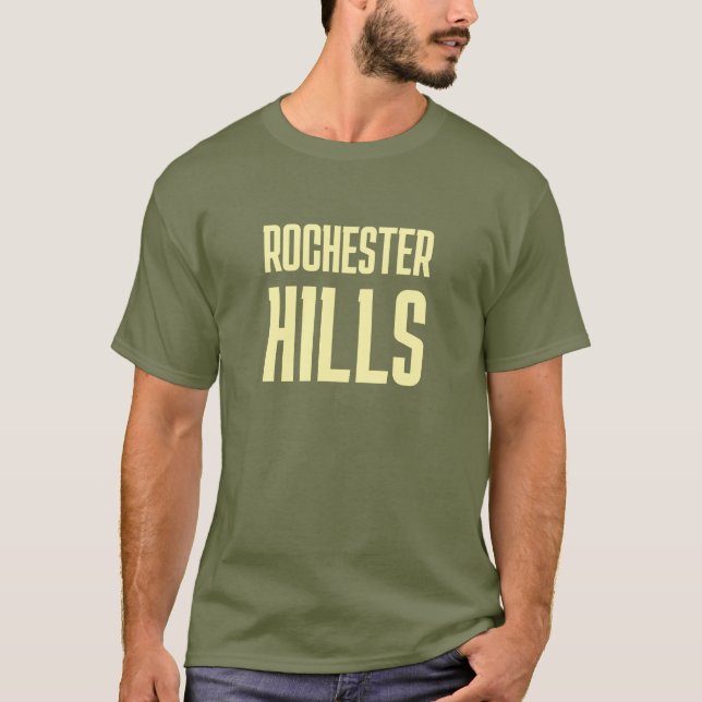 T-shirt imprimé Rochester Hills Michigan (Devant)